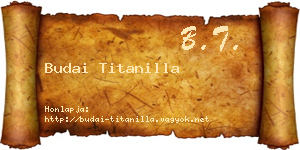 Budai Titanilla névjegykártya