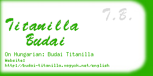 titanilla budai business card